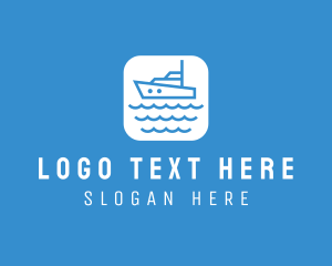 Cruise Ship - Marine Sailboat App logo design