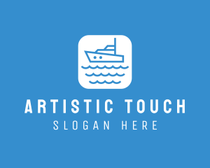 Marine Sailboat App logo design