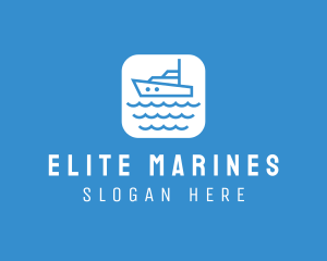 Marine Sailboat App logo design