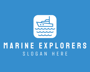 Marine Sailboat App logo design