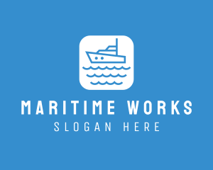 Marine Sailboat App logo design