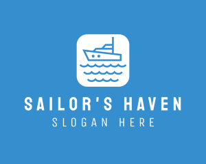 Marine Sailboat App logo design