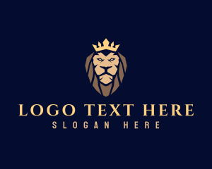 Veterinarian - Animal Lion Crown logo design