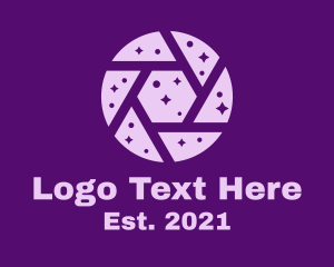 Camera App - Purple Shutter Space logo design