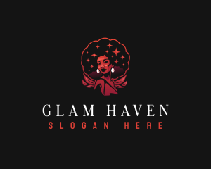 Glam - Glam Afro Woman logo design