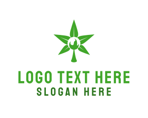 Hemp - Organic Fire Weed logo design
