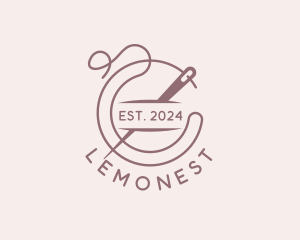 Seamstress - Fashion Tailoring Needle logo design