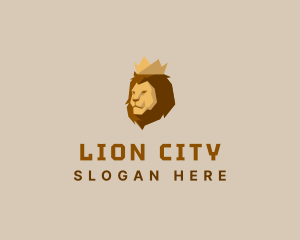 Luxury Wild Lion  logo design