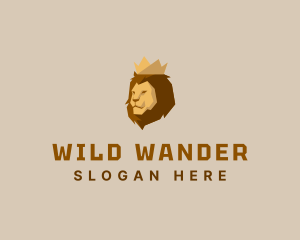 Luxury Wild Lion  logo design