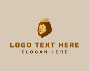 Lion Head - Luxury Wild Lion logo design