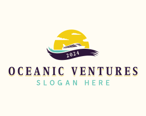 Sea Boat Vacation logo design