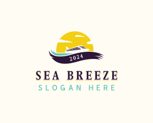 Sea Boat Vacation logo design