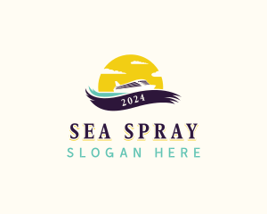 Sea Boat Vacation logo design