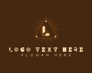 Symbolic - Pyramid  Mystical Hieroglyph logo design