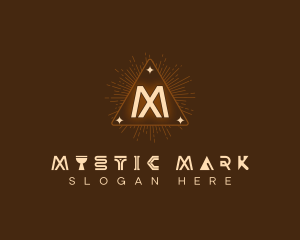 Pyramid  Mystical Hieroglyph logo design