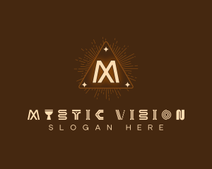 Pyramid  Mystical Hieroglyph logo design