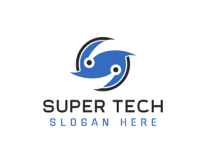 Tech Letter S logo design