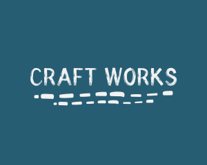 Crafting - Underline Handwritten Craft logo design