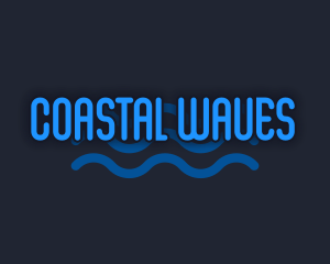 Playful Water Wave logo design