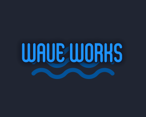 Playful Water Wave logo design