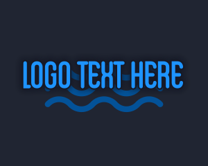 Aquatic - Playful Water Wave logo design