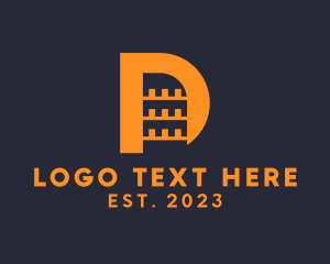 Vendo - Orange Vending Machine Letter D logo design