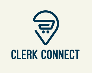Clerk - Grocery Cart Delivery logo design