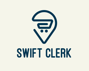 Clerk - Grocery Cart Delivery logo design