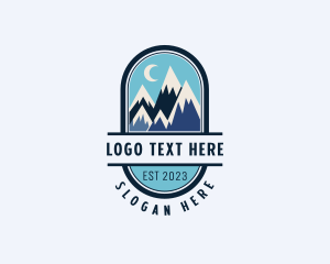Tourist - Mountain Peak Glacier logo design