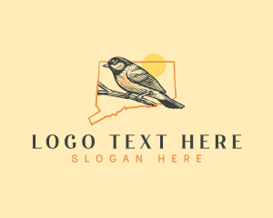 American Robin - Robin Bird Connecticut logo design