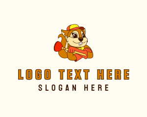 Clog - Plumber Plunger Squirrel logo design