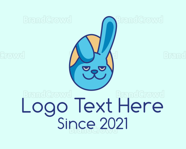 Blue Rabbit Egg Logo