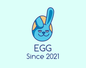 Blue Rabbit Egg  logo design