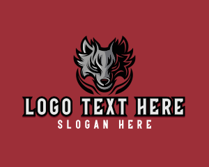 Wild Dog - Wolf Beast Animal logo design