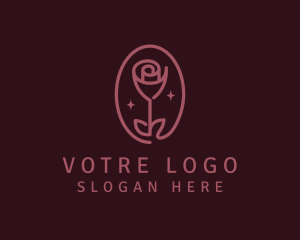 Floral Rose Flower Logo