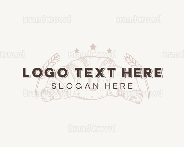 Croissant Wheat Bread Logo