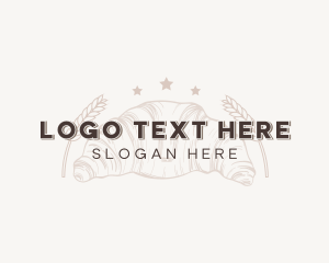 Bread - Croissant Wheat Bread logo design