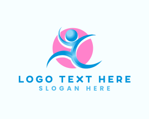 Therapy - Running Exercise Fitness logo design