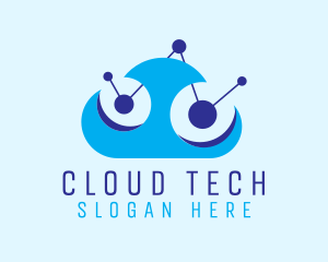 Cloud - Digital Network Cloud Technology logo design