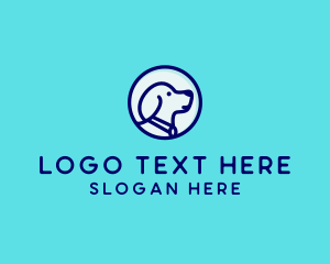 Minimalism - Dog Pet Monoline logo design