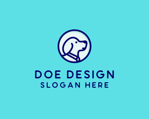 Dog Pet Monoline logo design