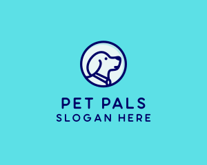 Dog Pet Monoline logo design