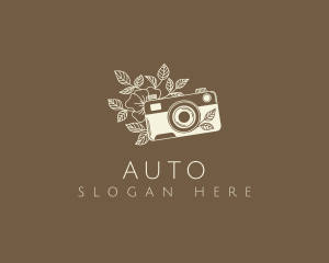 Floral Camera Photo Logo