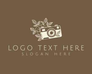 Camera - Floral Camera Photo logo design