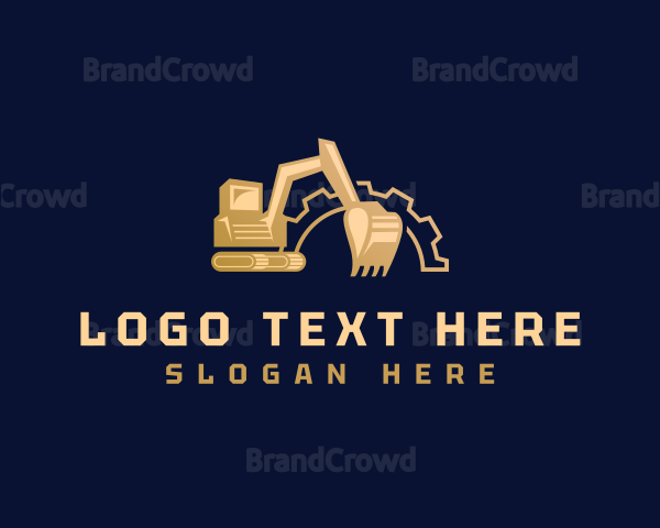 Excavator Digger Construction Logo