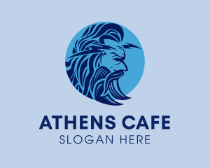 Athens - Silhouette Greek Face logo design