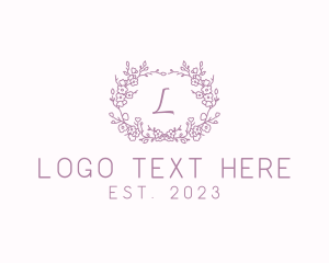 Letter - Cherry Blossom Wedding Decoration logo design