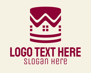 Roofing - House Paint Bucket logo design