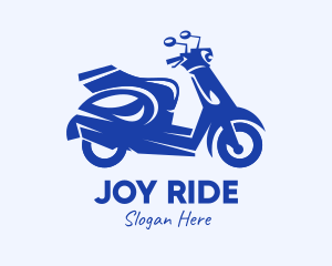 Blue Delivery Scooter logo design