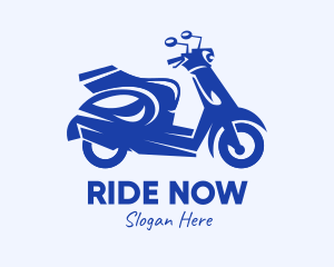 Blue Delivery Scooter logo design